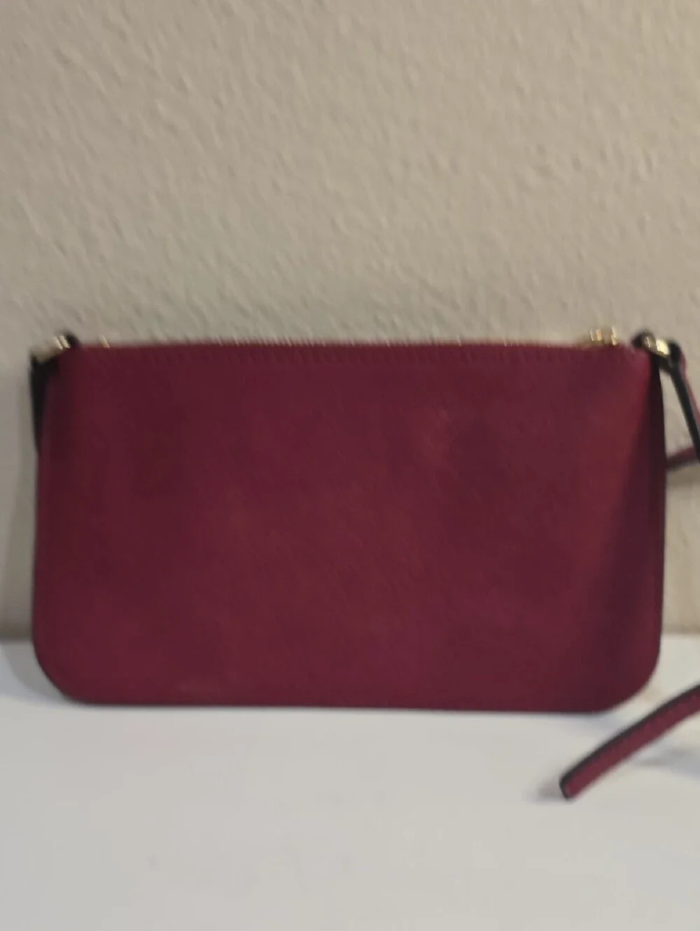 Michael Kors Burgundy Saffiano Crossbody Bag with Gold Hardware